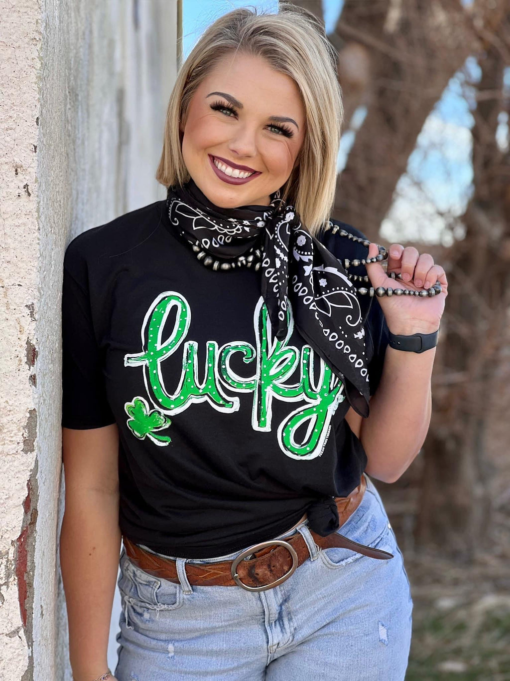 Callie Ann Lucky Graphic Tee by Texas True Threads