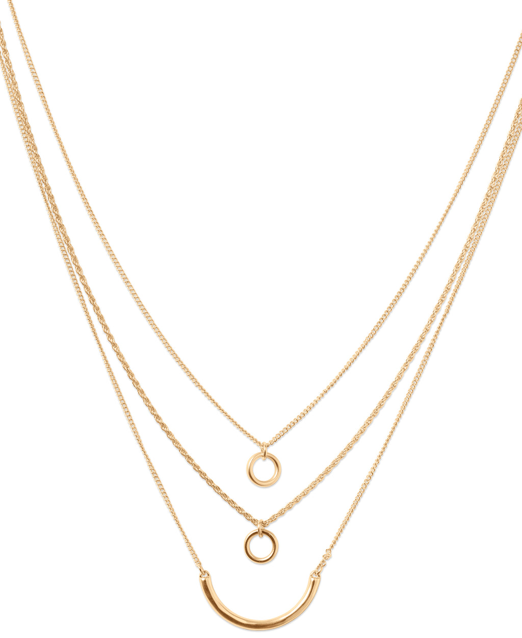 Lucky Brand Simple Modern Gold Layer Necklace